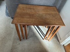 Vintage Retro Nest Of Tables , Teak Veneer ,3 Tables