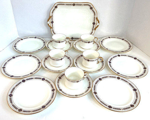 Cauldon england blue gold - england, &
