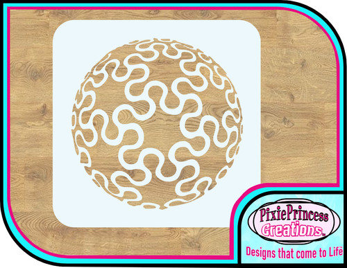 Damask pattern ball decor - damask,