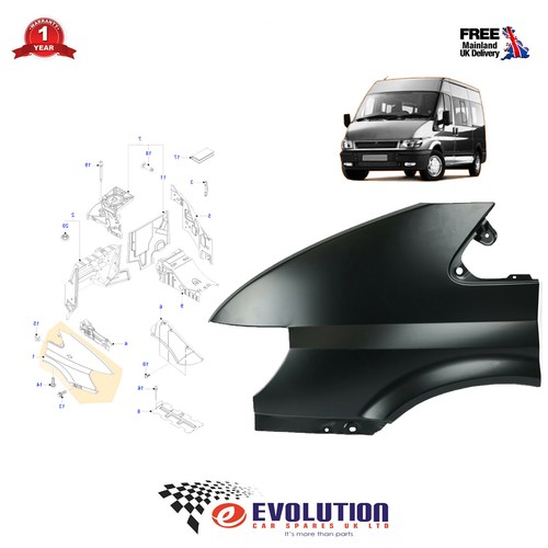 Front left wing fender panel - left,