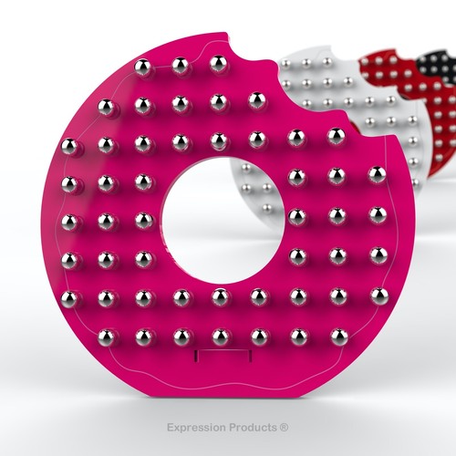 Doughnut shaped stud earring - shaped,