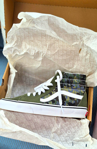 Vans sk8 men green - sk8-hi, camo