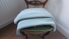Laura Ashley Parker duck egg moss stitch  throw  100% cotton: 175 x 130  cms.