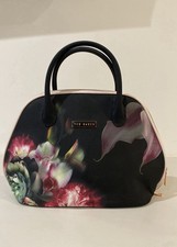Ted Baker - Large Make Up / Wash Or Toiletries Bag - Black - Floral Design