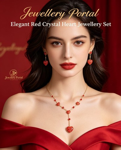 Elegant red crystal - elegant, heart
