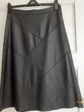 Marks & Spencer black leather skirt size 12