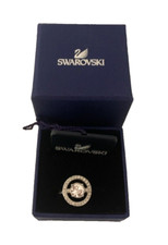 SWAROVSKI Halo Ring - CZ & Rhodium Plated - Original Box - Size R 60 - Pre-Loved