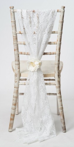 White lace vertical waterfall - vertical,