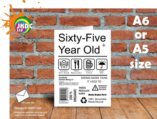 Funny sixty five year old - five,