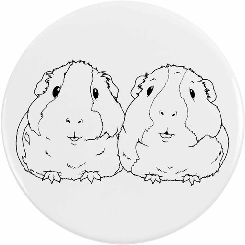 Cuddling guinea pigs button - pigs',