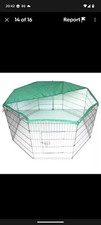 Dog Puppy Pet Rabbit Cat Guinea Pig Play Pen Run Silver Or Green Safety Net Only