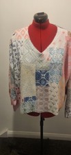 Stunning, Soft Wool Feel, Pastel Colours On Winter White, Plus Size, Italyjumper