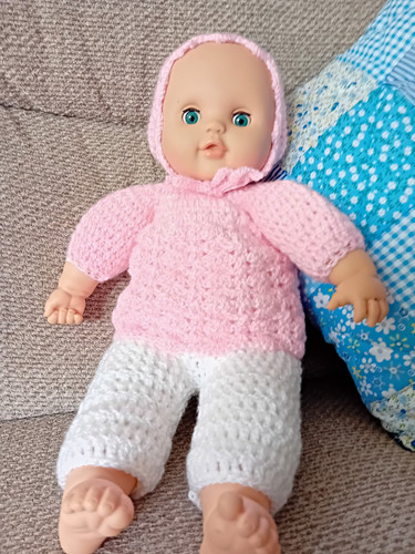 Hand crocheted dolls clothes - hand,