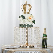 GOLD METAL 12" tall Cake Stand