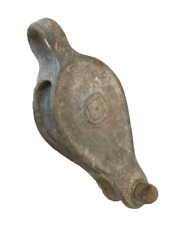 Heavy Duty Vintage Industrial Metal Single Pulley Wheel Block & Tackle