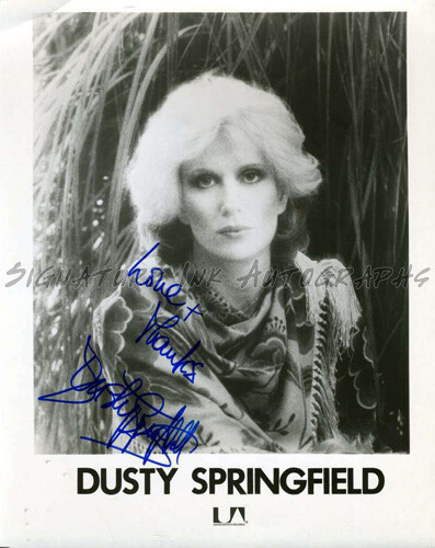 Dusty springfield signed 8x10 - signed,