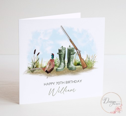 Hunting birthday card - card,