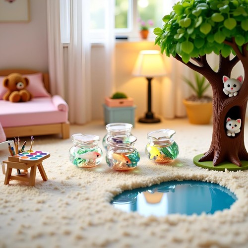 2pcs miniature fish - miniature, tank
