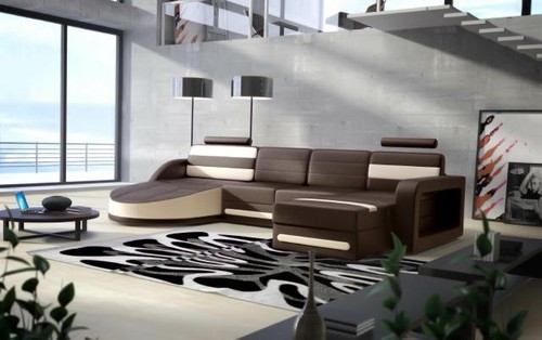 Living area leather sofa xxl - living,