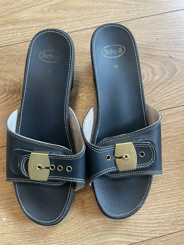 Scholl navy mules size - scholl's,