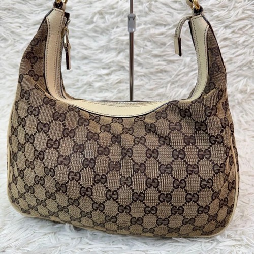 Gucci canvas horsebit hobo - gucci, gg