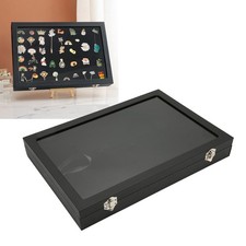 Pin Display Case Transparent Dustproof Pin Shadow Box for Military Medal Jewelry