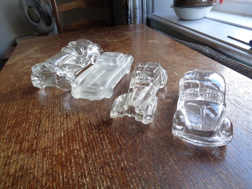 Glass cars paperwieghts - glass,