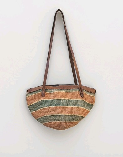 Vintage sisal kiondo - kiondo, leather