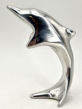 Vintage HOSELTON ALUMINIUM DOLPHIN SCULPTURE 20 cm