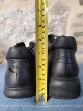 Ecco 1" Right Hand Lift Custom Shoes Black Leather Size UK 7 EU41 Orthotic *