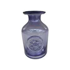 Dartington Small Amethyst Anemone Flower Bottle Vase Crystal Glass Purple 5"