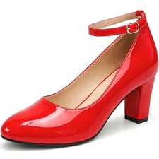 WOMENS LADIES BLOCK HEEL ANKLE