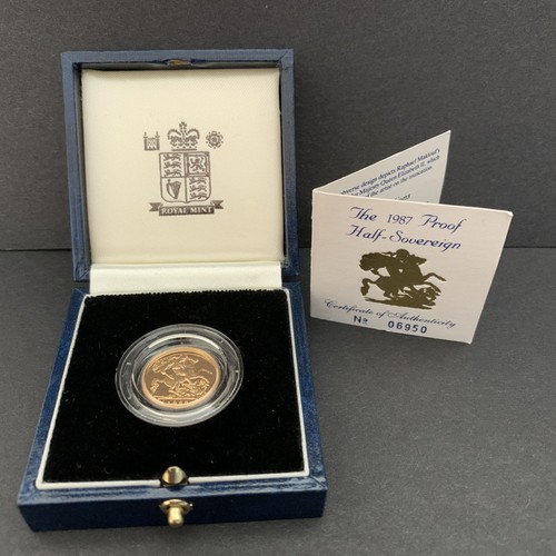 1987 proof half gold - proof,