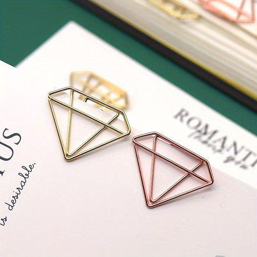 Diamond paper clips decorative - paper,