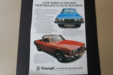 Original magazine advert: TRIUMPH red STAG & blue 2500 frame-ready wall-art 