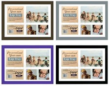 PERSONALISED LAP TRAY WOODEN SOFT PADDED BEAN BAG CUSHIONED DINNER LAPTOP FOOD