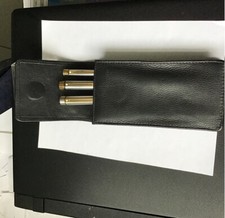 Sheaffer Targa Fountain, Rollerball and Ballpoint pens in leather Pouch- vintage