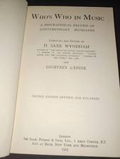 WHO'S WHO IN MUSIC H.SAXE