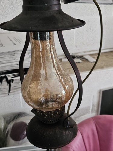 Vintage rustic lantern - rustic, table