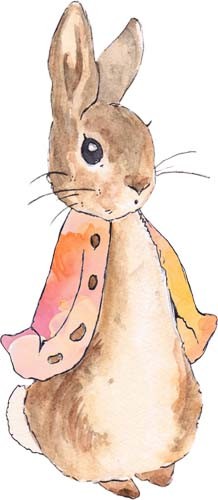 Peter rabbit watercolour wall - rabbit,