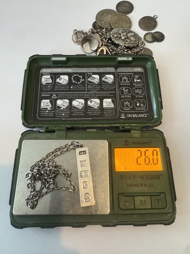 Silver 925 ingot - chain, 26g