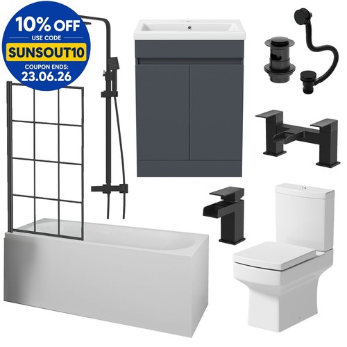 Complete bathroom suite black - suite,