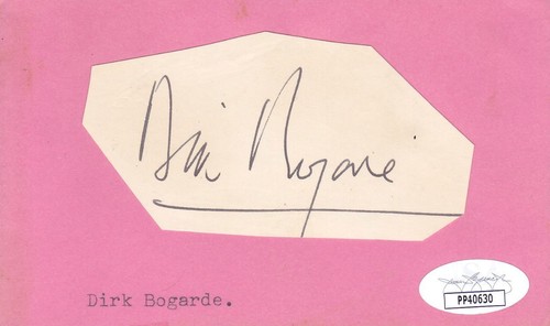 Dirk bogarde signed 2x3 cut - dirk,