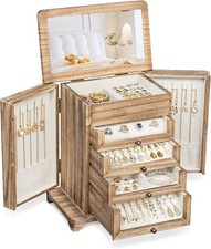 Large Wooden Jewelry Box &
