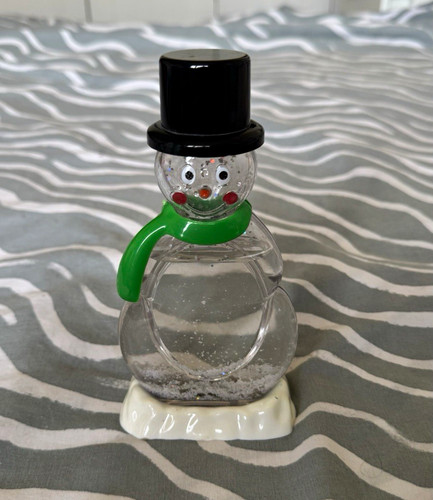 Clear plastic snowman - plastic,