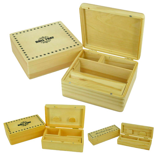 Large wooden rolling - box, roll