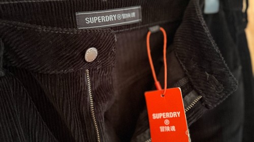 Bnwt black superdry wide leg - black,