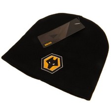 Wolverhampton Wanderers FC Beanie Hat Black Official Licensed Merchandise NEW UK