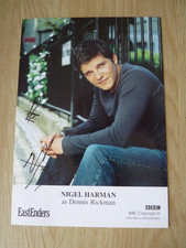 NIGEL HARMAN *DENNIS RICKMAN* BBC EASTENDERS HAND SIGNED CAST CARD UNDEDICATED