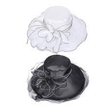 Organza Wide Brim Hat Women